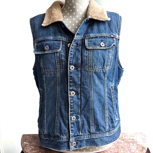 TOMMY HILFIGER JEANS Vintage Denim Lined Vest - Picture 2 of 10